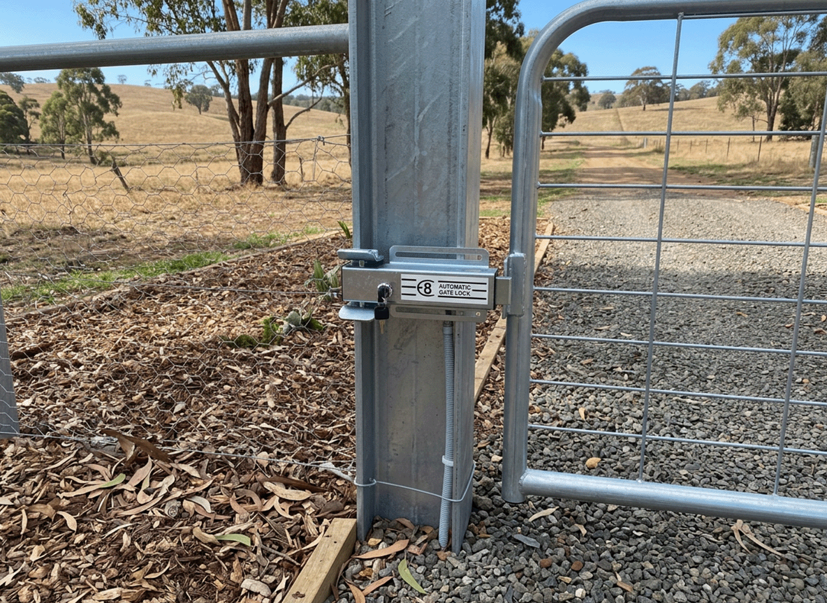 electric gate lock for swing gate